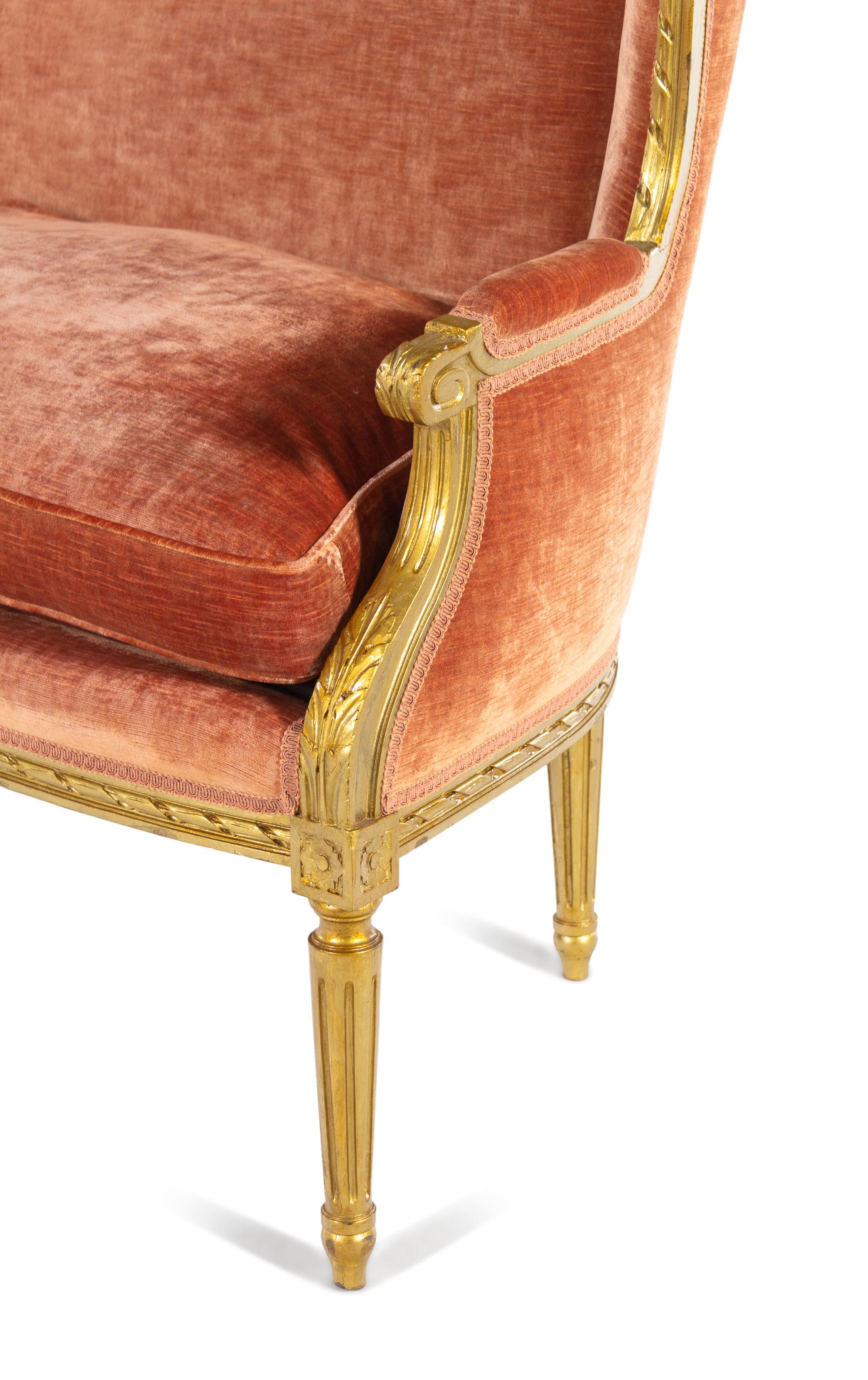 An Assembled Louis XVI Style Giltwood Seating Suite