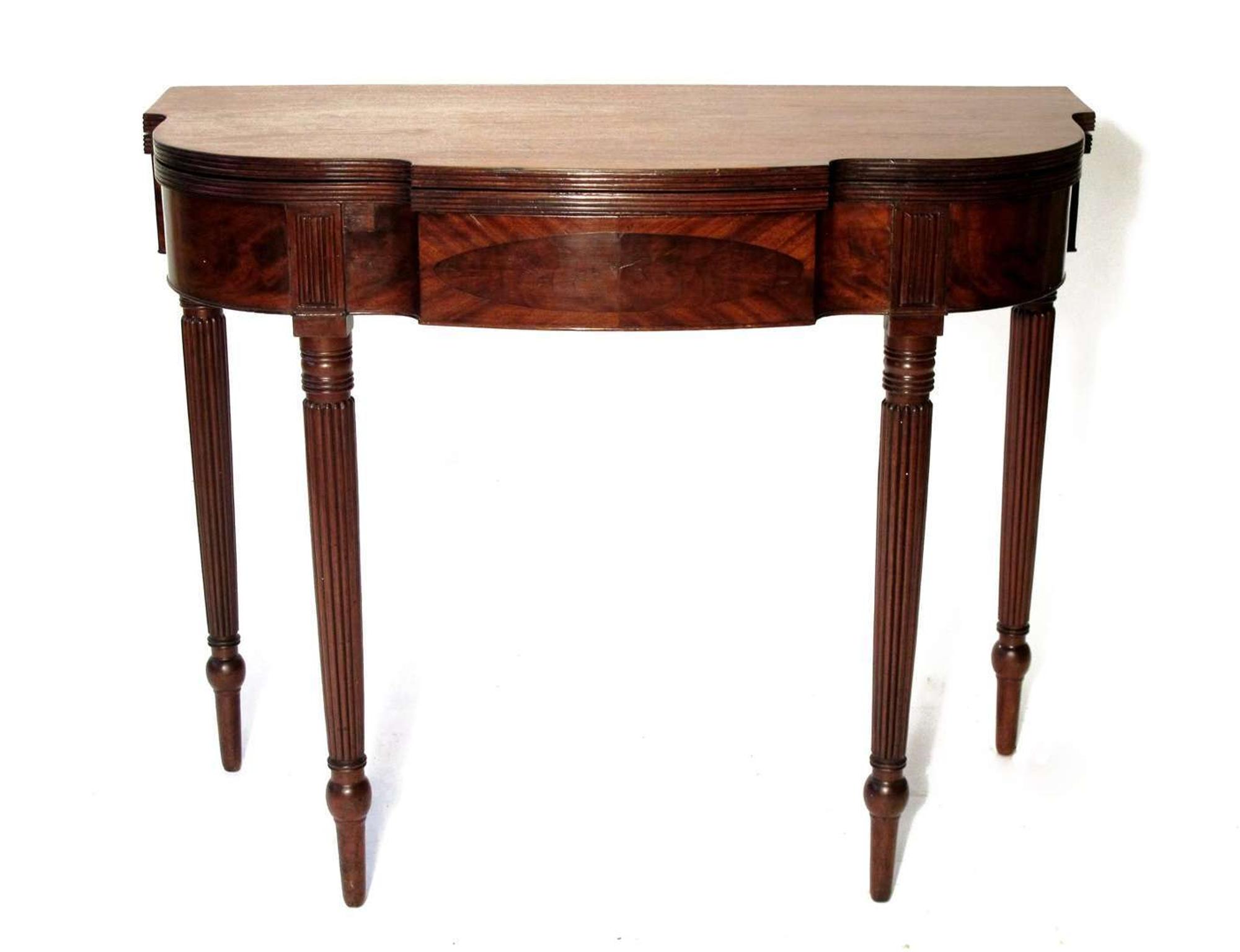 Late Federal mahogany card table philadelphia, pa, mid 19th century