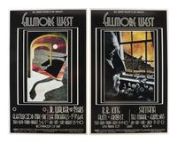 [MUSIC - POSTERS]. SINGER, David, artist. Complete set of 66 SIGNED posters designed for the Fillmore West Ballroom, San Francisco, California. 1969-1971.