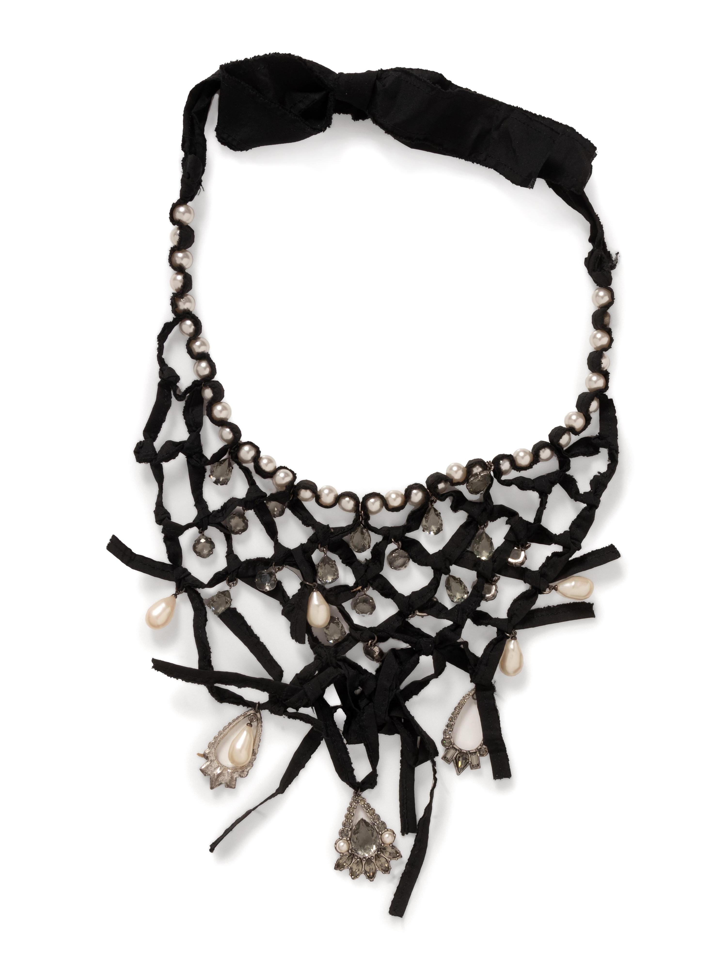 Three Lanvin Silk and Rhinestone Necklaces, 2005
