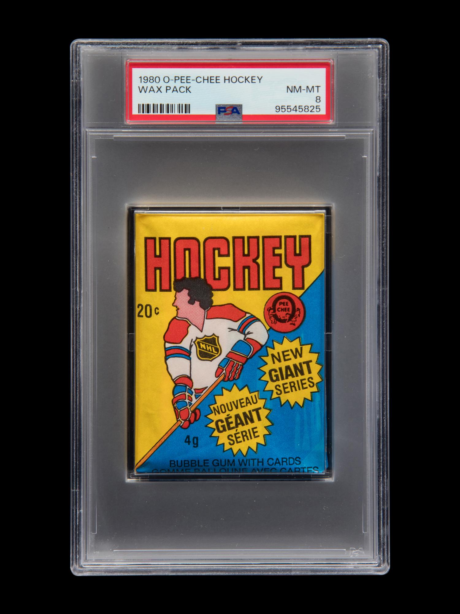 A Sealed Unopened Wax Pack of 1980-81 O-Pee-Chee Hockey Cards (PSA 8 NM-MT)