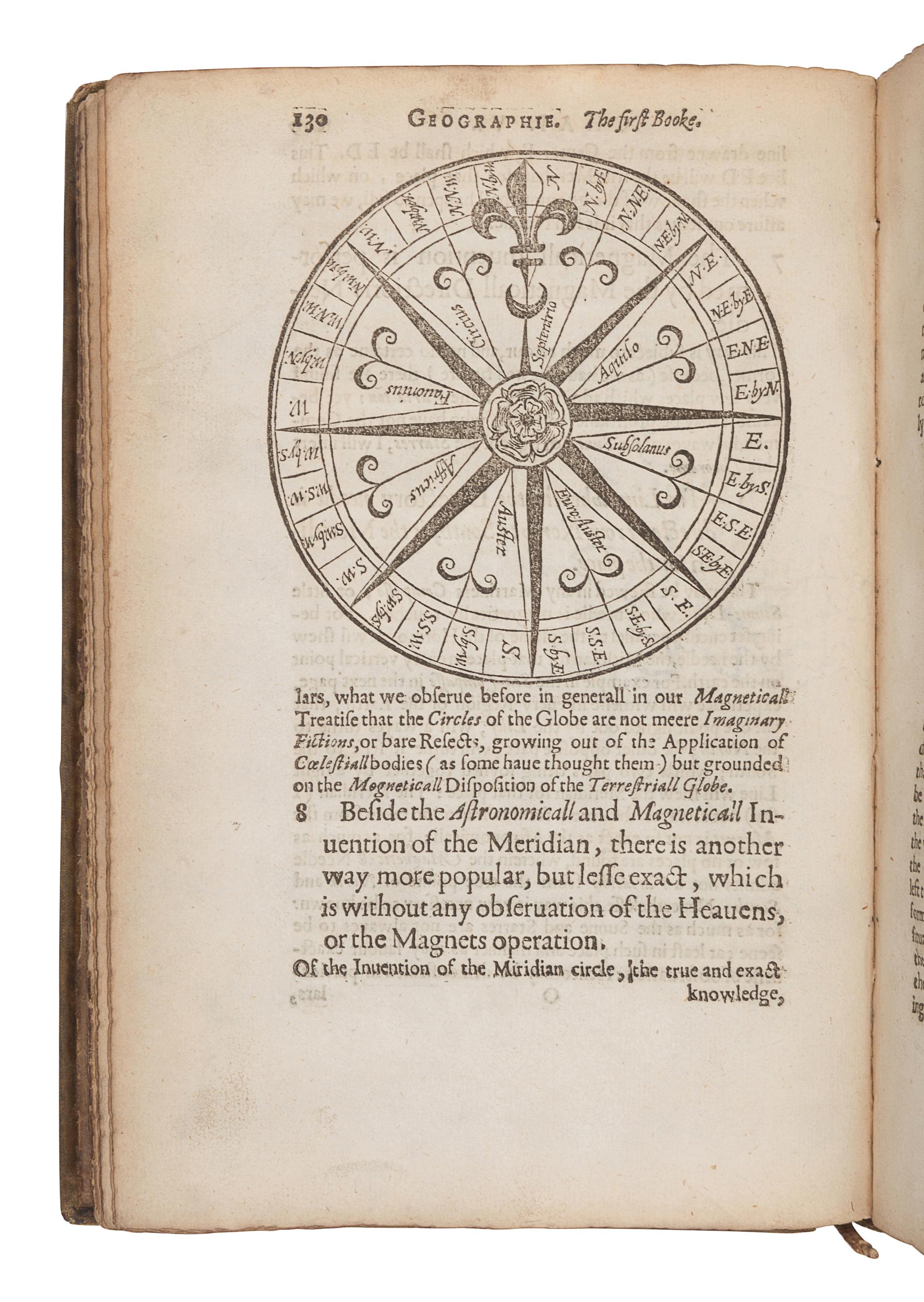 CARPENTER, Nathanael (1589-1628?). Geography delineated forth in Two Bookes. Containing the sphaericall and topicall parts thereof . Oxford: John Lichfield and William Turner, printers to the famous University, for Henry Cripps, 1625.