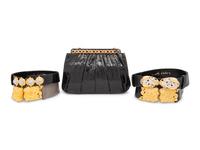 Judith Leiber Snakeskin Clutch and Four Snakeskin Belts, 1980-90s