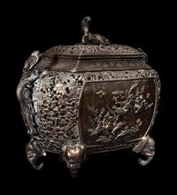 A Fine Mixed-Metal Incense Burner and Cover, Koro