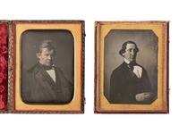 [EARLY PHOTOGRAPHY]. 7 daguerreotype portraits of men, highlighted by an example by J. GURNEY.