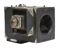 [CAMERAS] 2 tintype cameras, incl. Nodark wooden box camera and unique camera, with Model A Instant.