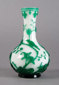 A Chinese Peking Glass Bottle, Height 7 1/4 inches.
