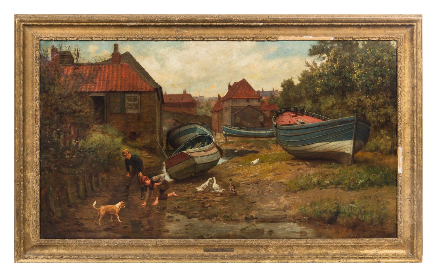 Elias Mollineaux Bancroft , (American, 1846-1924) , Minnow Catchers