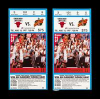 A Collection of 13 Chicago Bulls Michael Jordan Last Dance Era 1996-97 Regular Season and Playoff Tickets and Stubs