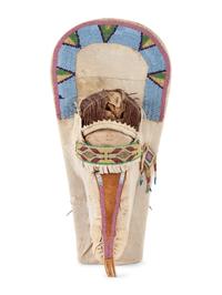 Ute Beaded Hide Doll Cradle