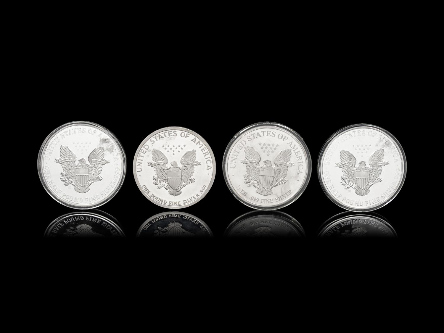 [PRIVATE ISSUE] Four Large-Size Silver Rounds