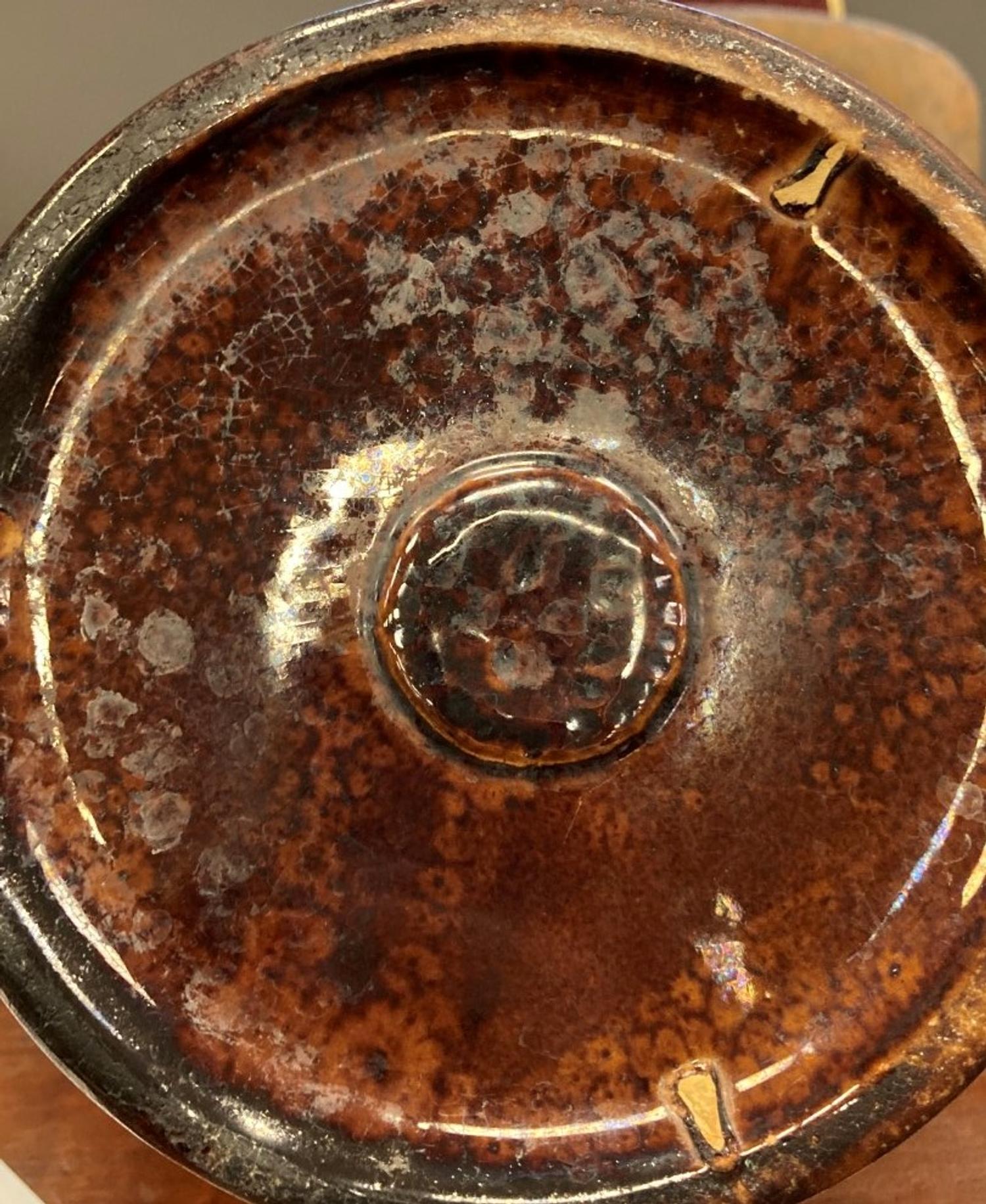 A Large Harker Hound Handle Rockingham Pitcher