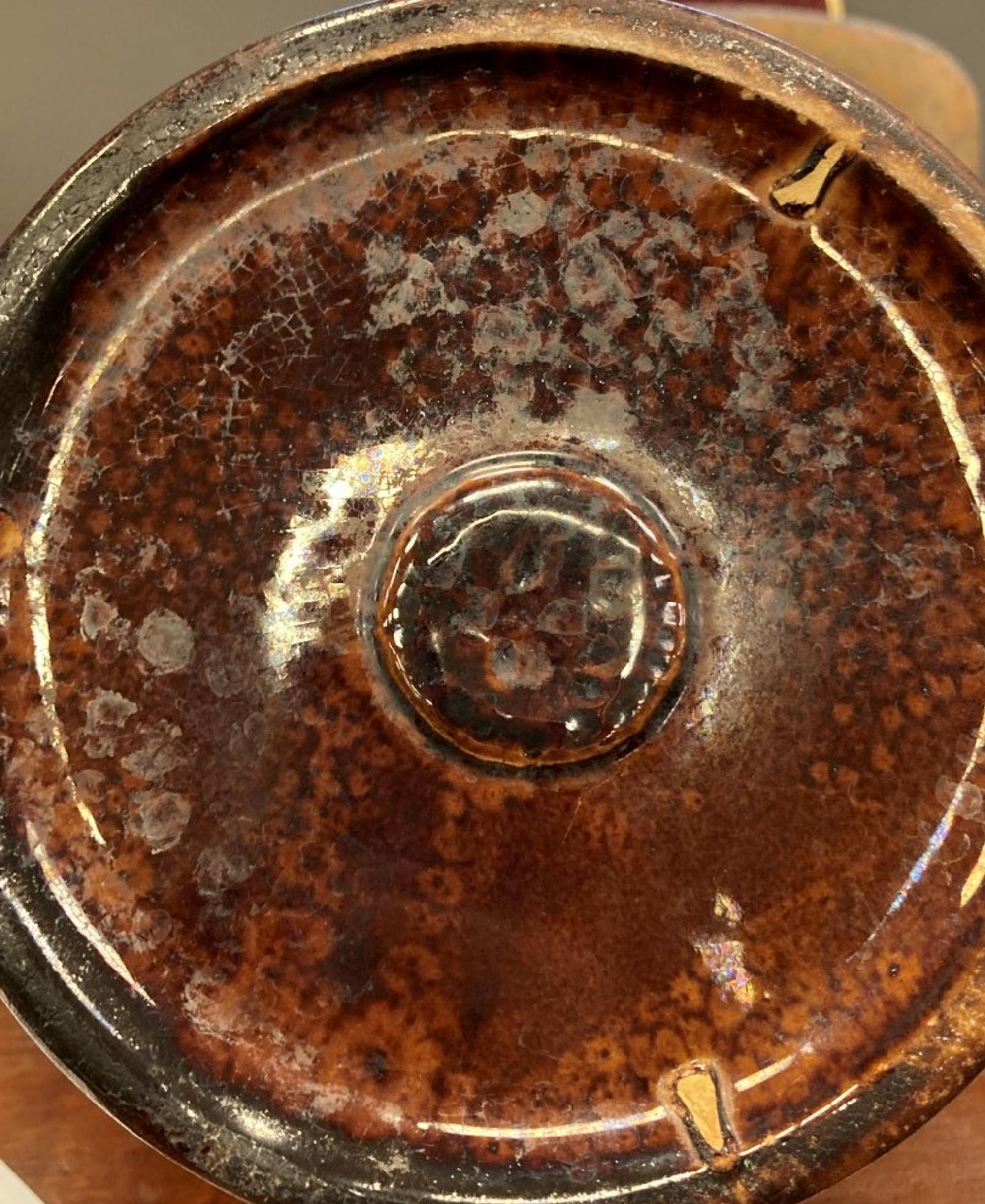A Large Harker Hound Handle Rockingham Pitcher