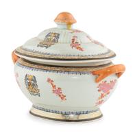 A Chinese Export Armorial Porcelain Tureen