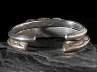 Pair of Slender Navajo Silver and Turquoise Cuff Bracelets