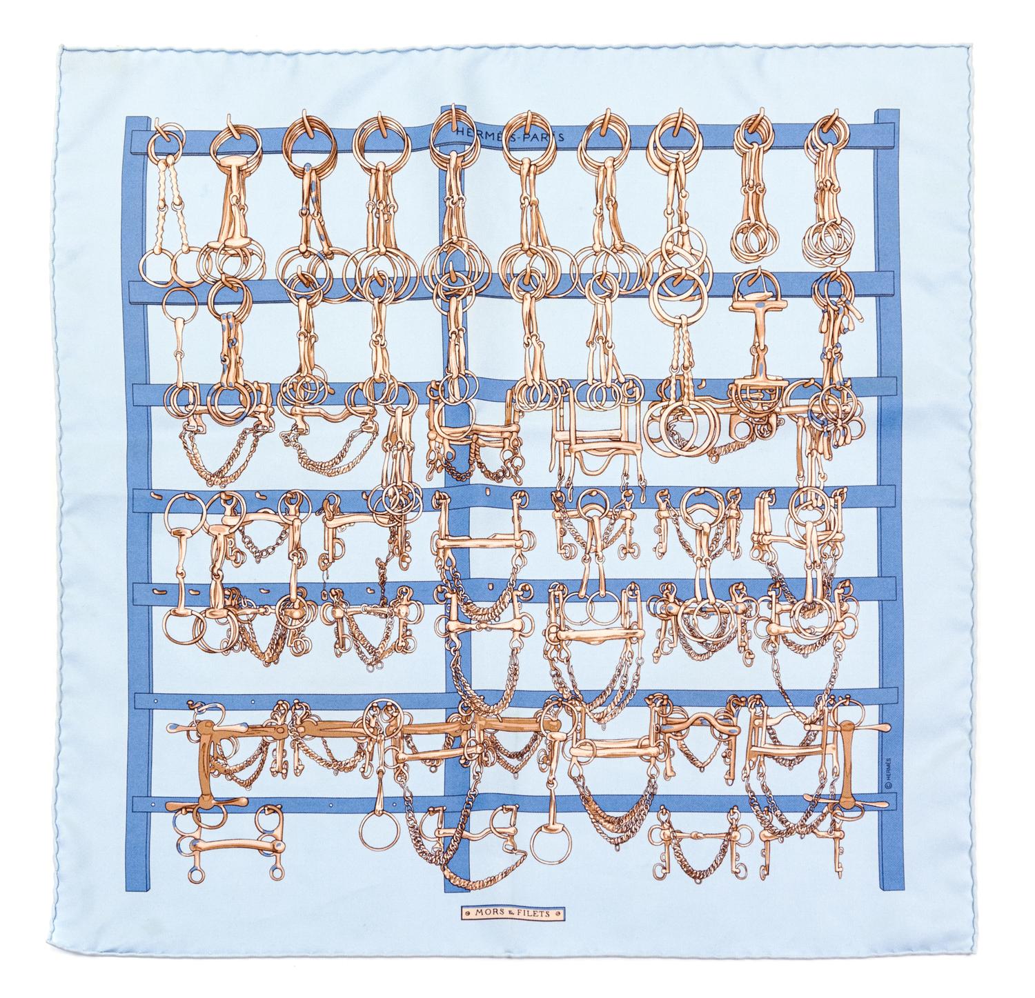 A Group of Hermes Silk Pocket Squares, 16" x 16".