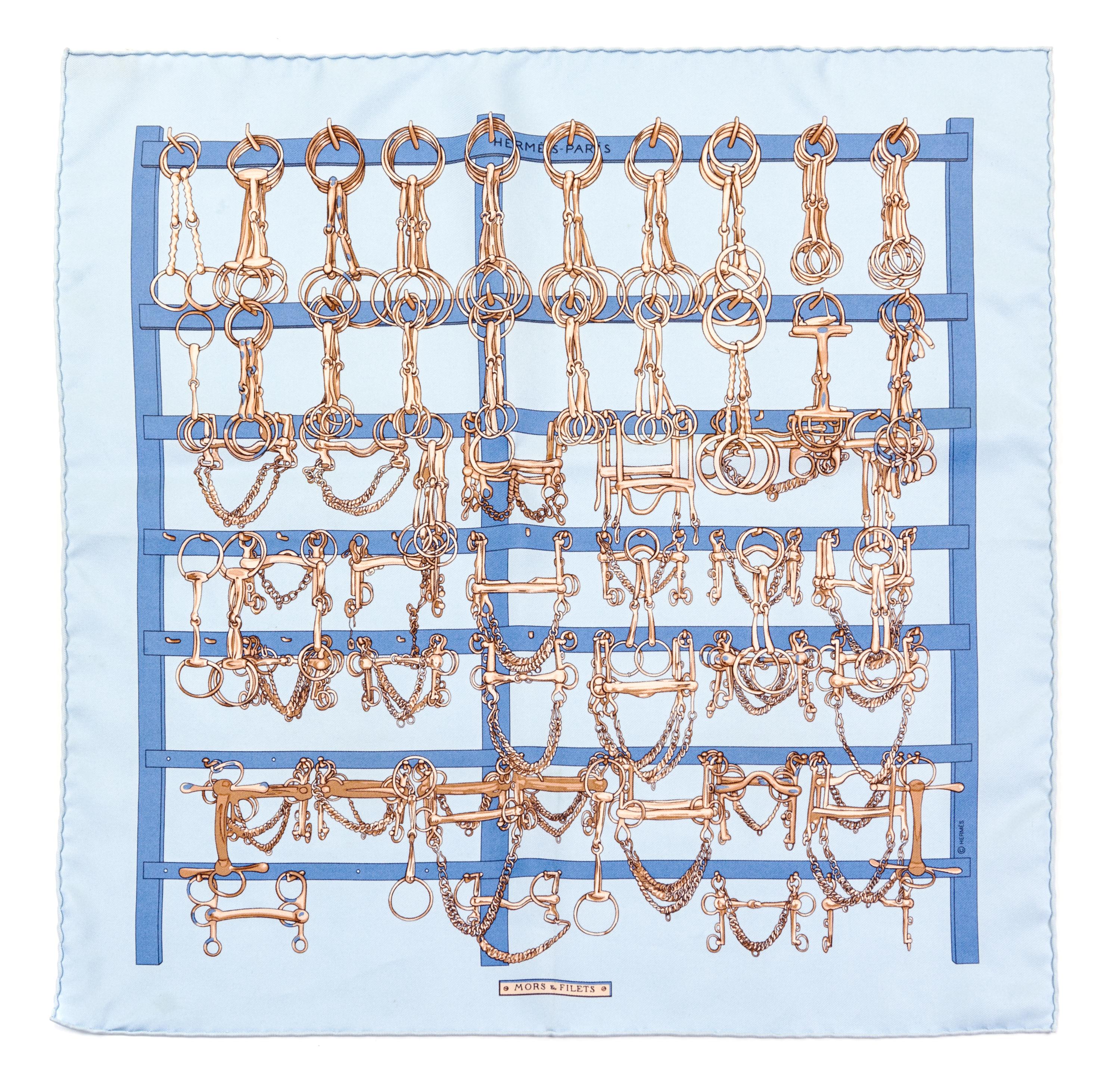 A Group of Hermes Silk Pocket Squares, 16" x 16".