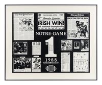 A Group of Notre Dame Artworks Including a Signed Heisman Trophy Lithograph