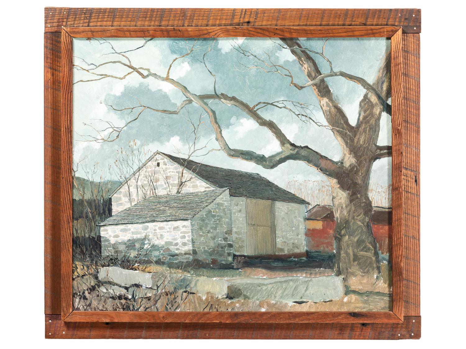 Landscape with Stone Barn