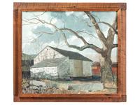 Landscape with Stone Barn