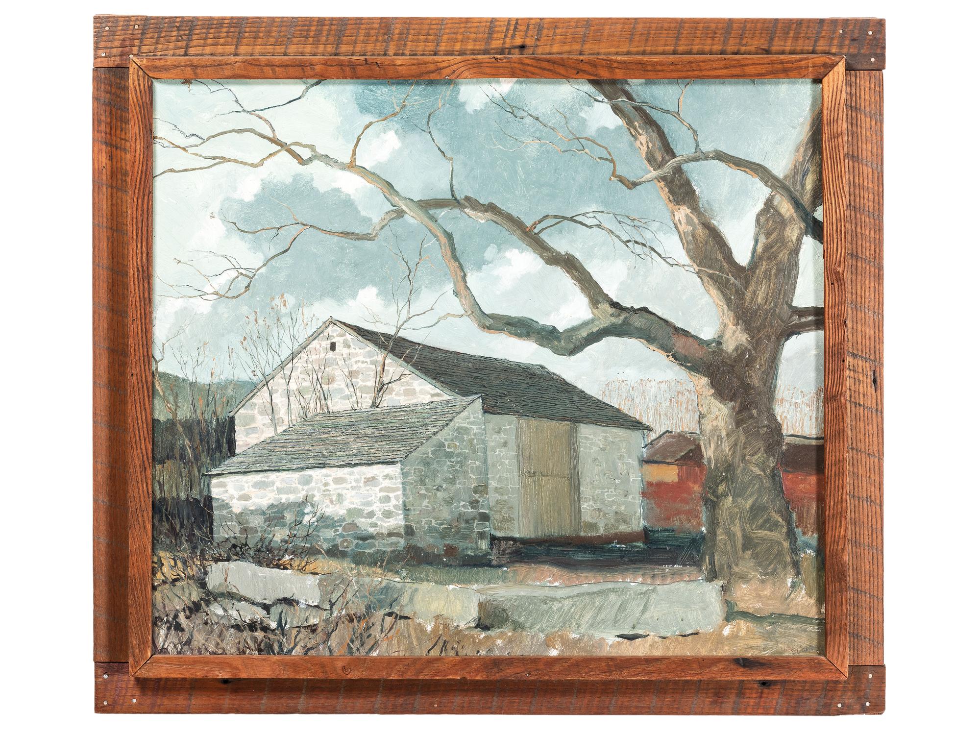 Landscape with Stone Barn