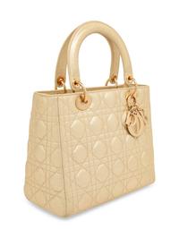 Dior, Medium Metallic Gold Lady Dior