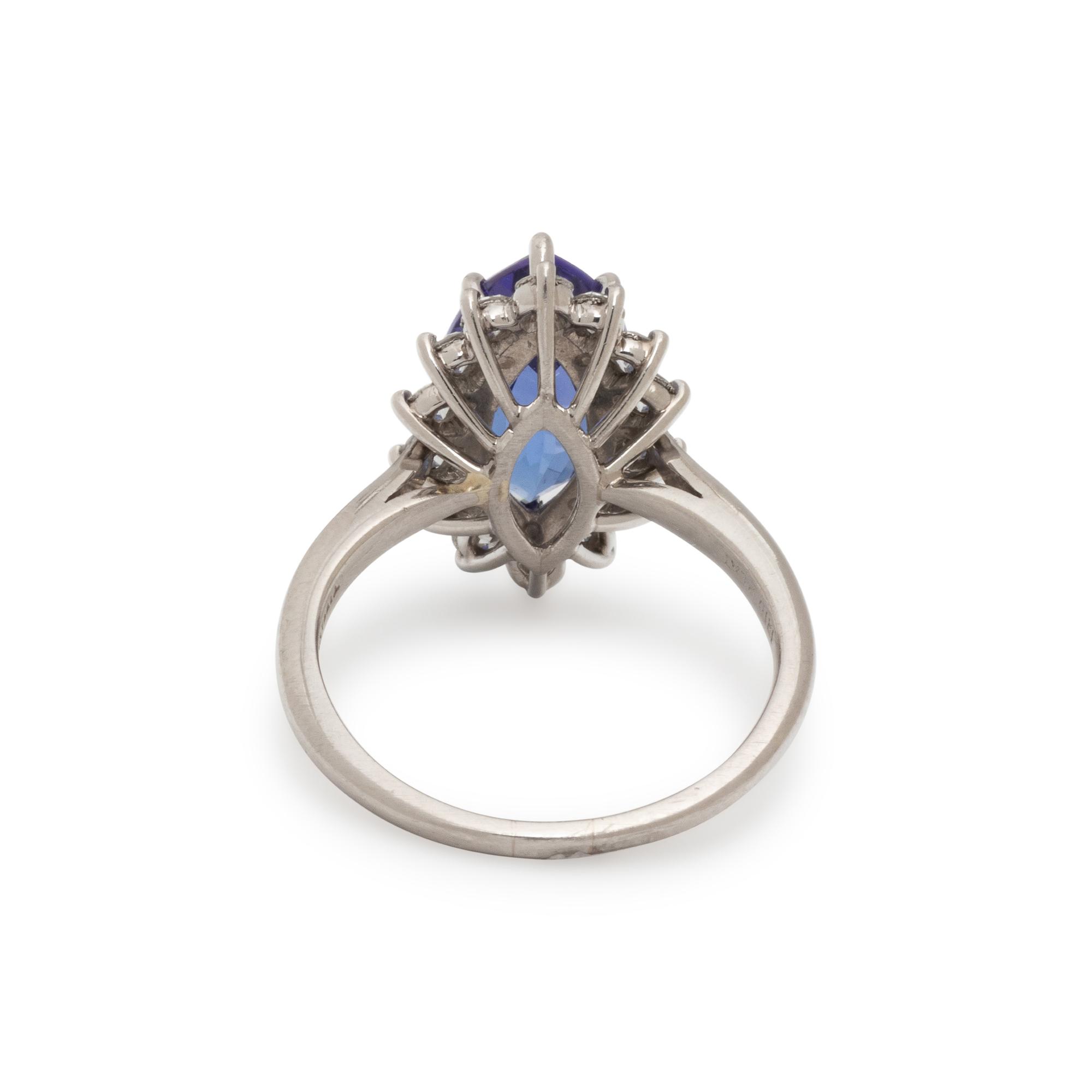 TIFFANY & CO., TANZANITE AND DIAMOND RING