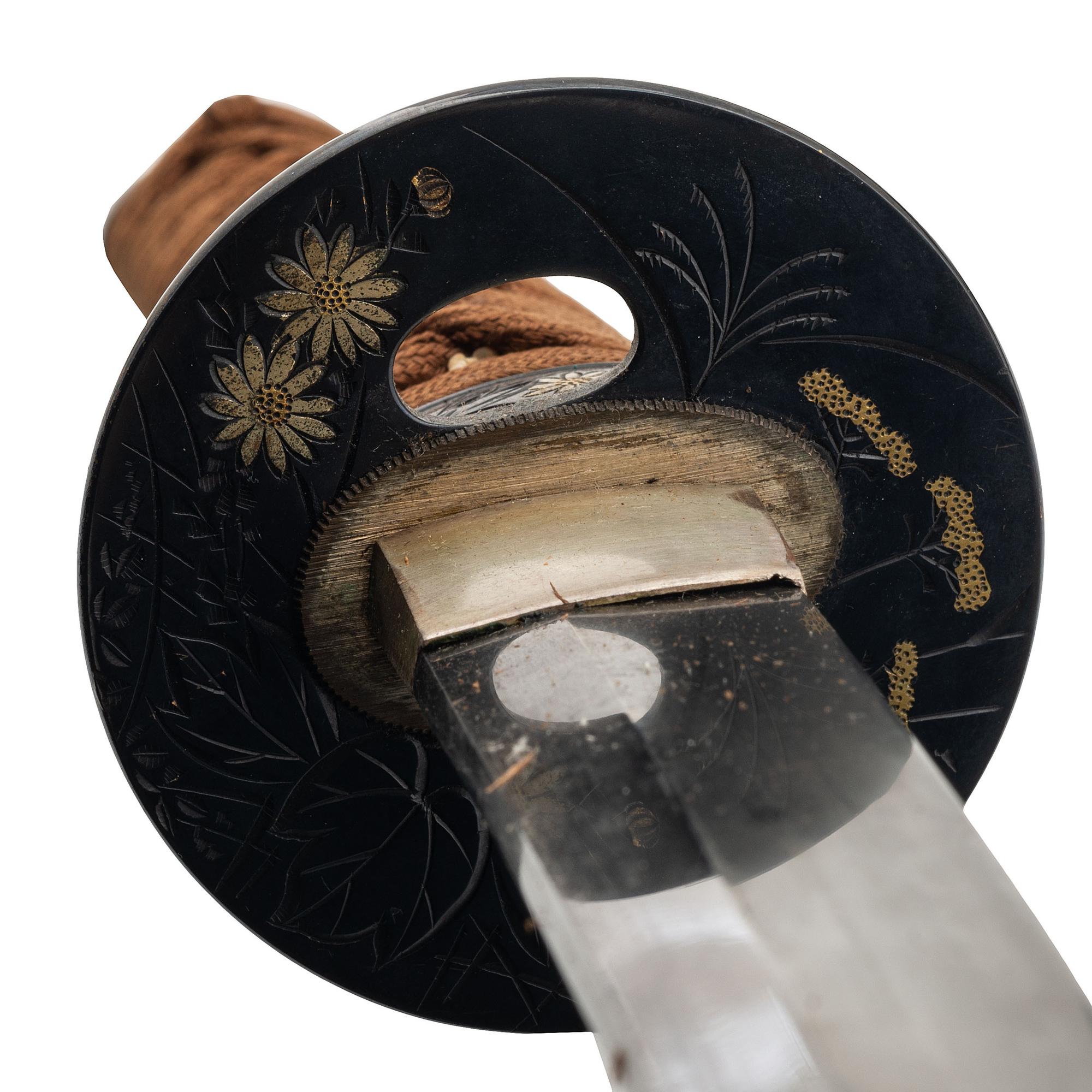 Pair of Japanese Swords with Matching Koshirae Including: Katana and Late Muromachi-Period Wakizashi Attributed to "Katsumitsu"