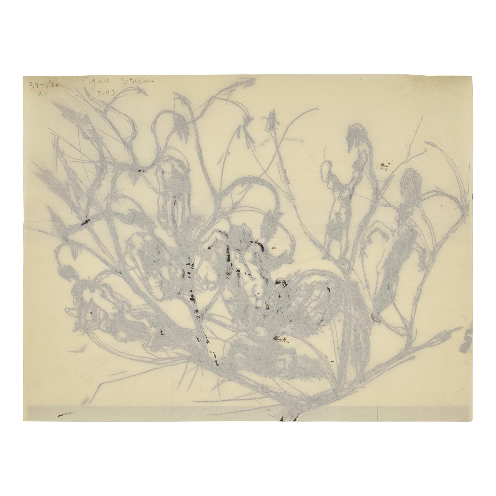 Pavel Tchelitchew (Russian/American, 1898-1957) — Leaf Children (Figure Studies)