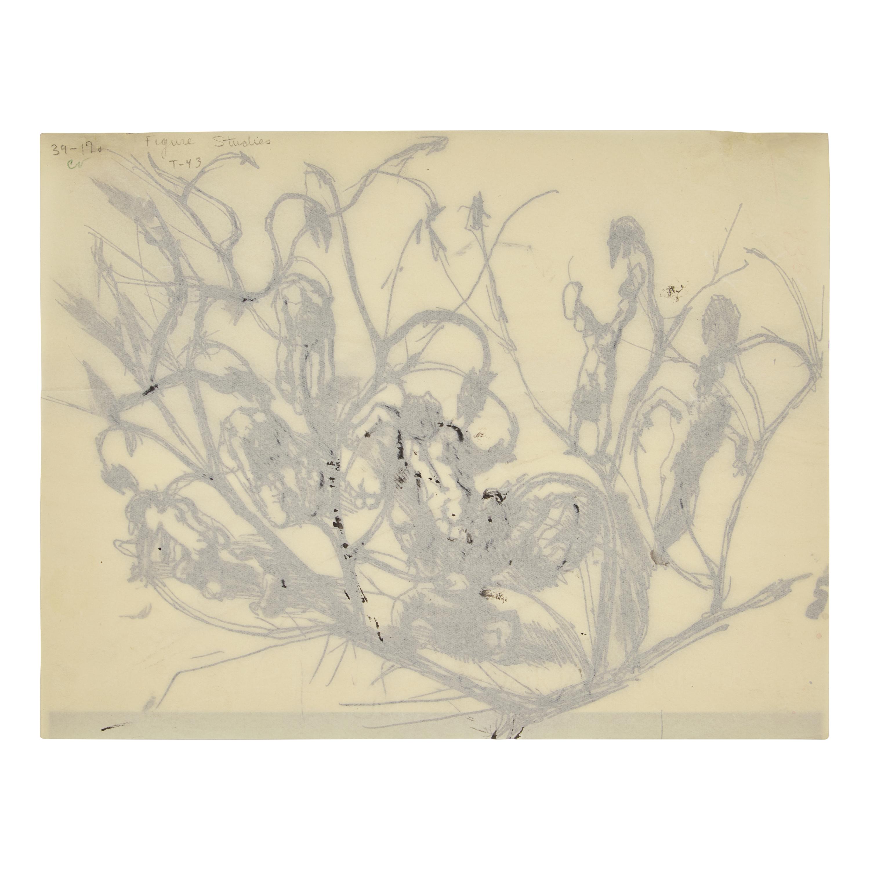 Pavel Tchelitchew (Russian/American, 1898-1957) — Leaf Children (Figure Studies)