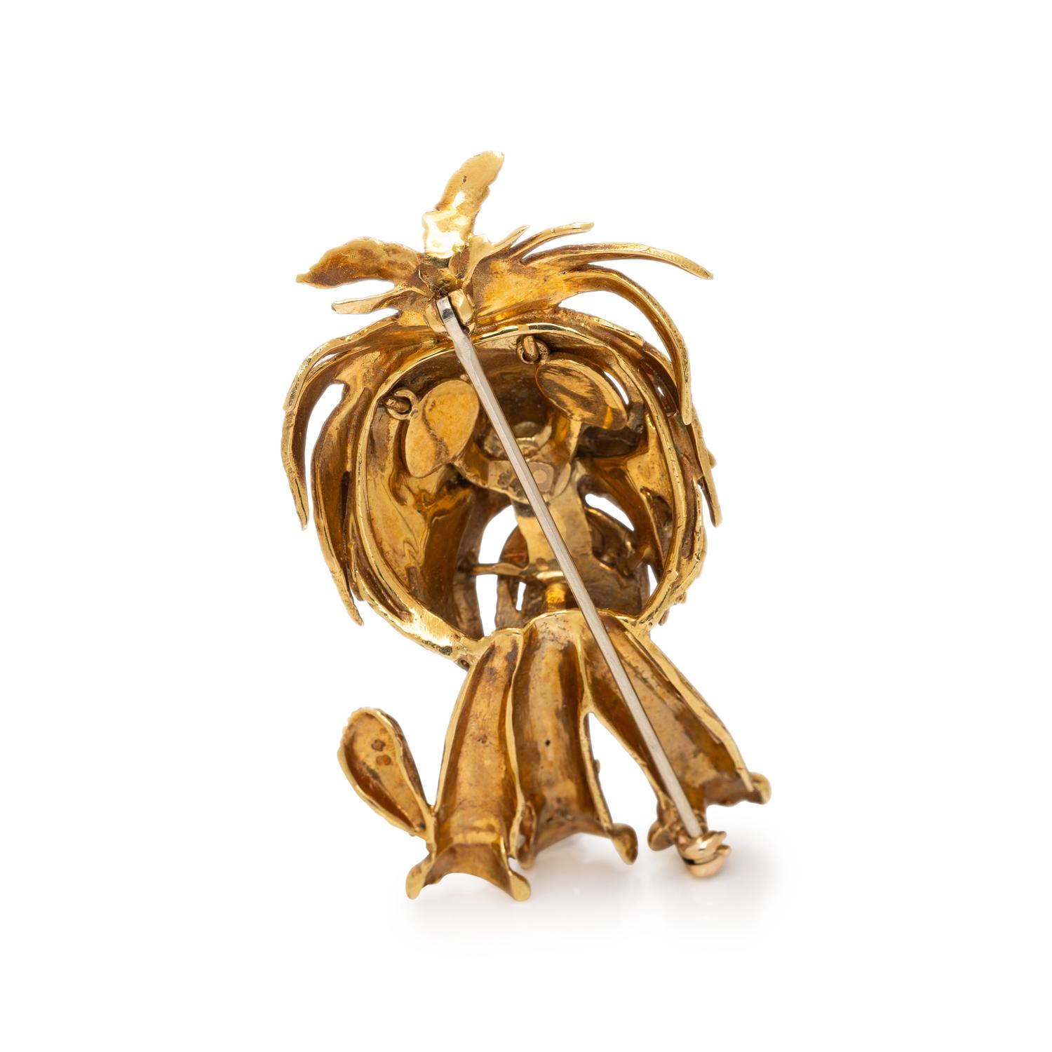 HAMMERMAN BROTHERS, ENAMEL AND DIAMOND DOG BROOCH