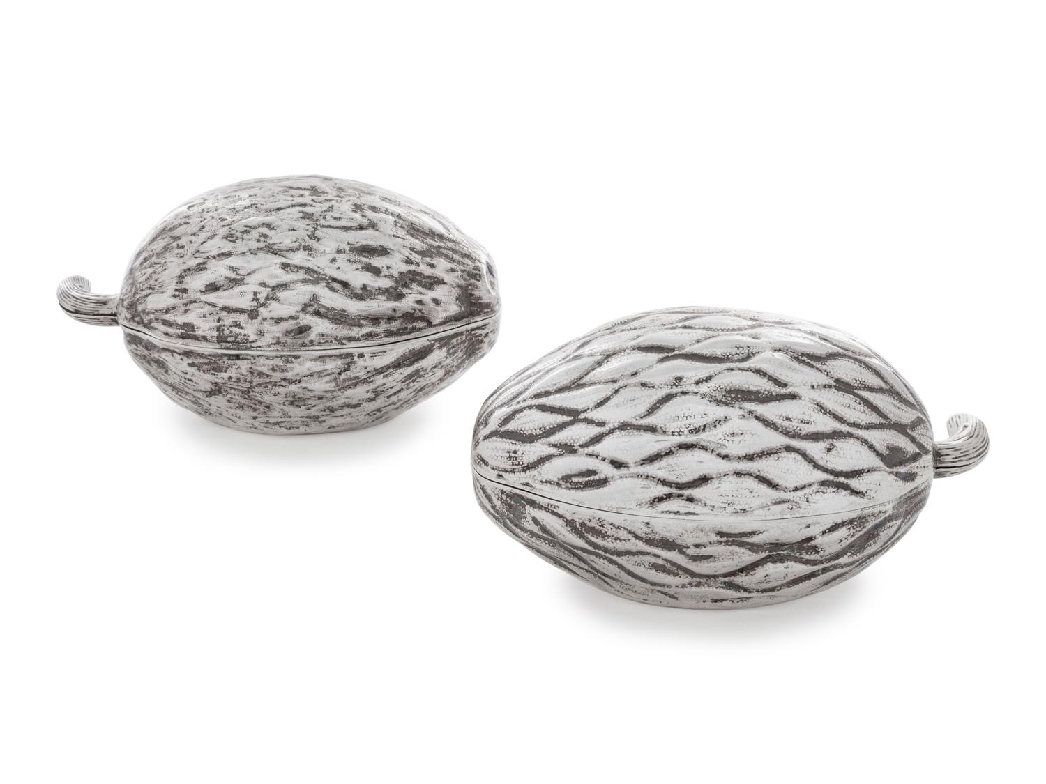 Two German Silver Etrog Boxes