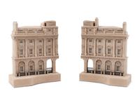 A Pair of Timothy Richards Resin Architectural Book Ends
