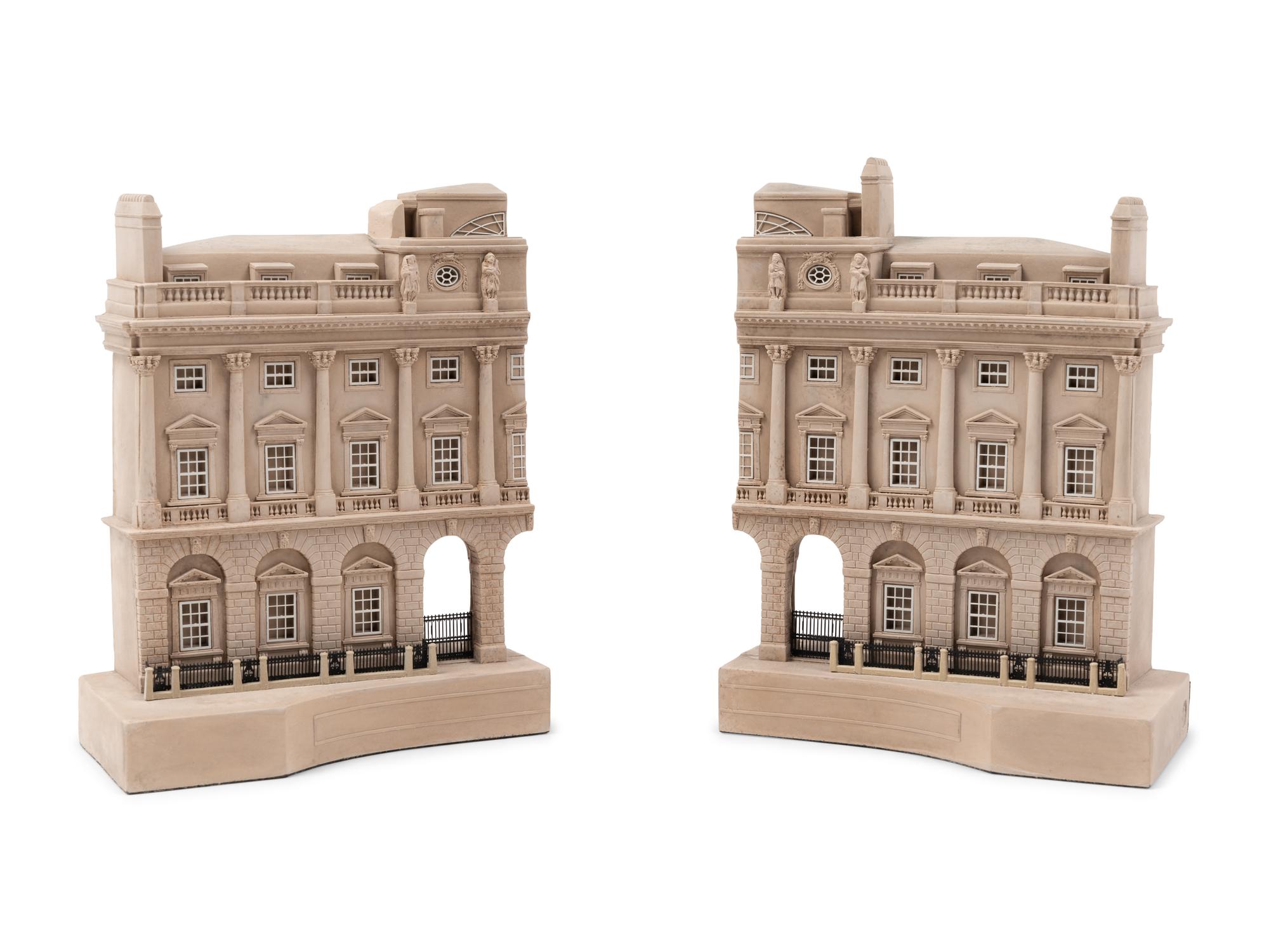 A Pair of Timothy Richards Resin Architectural Book Ends