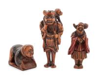 Four Boxwood Netsuke