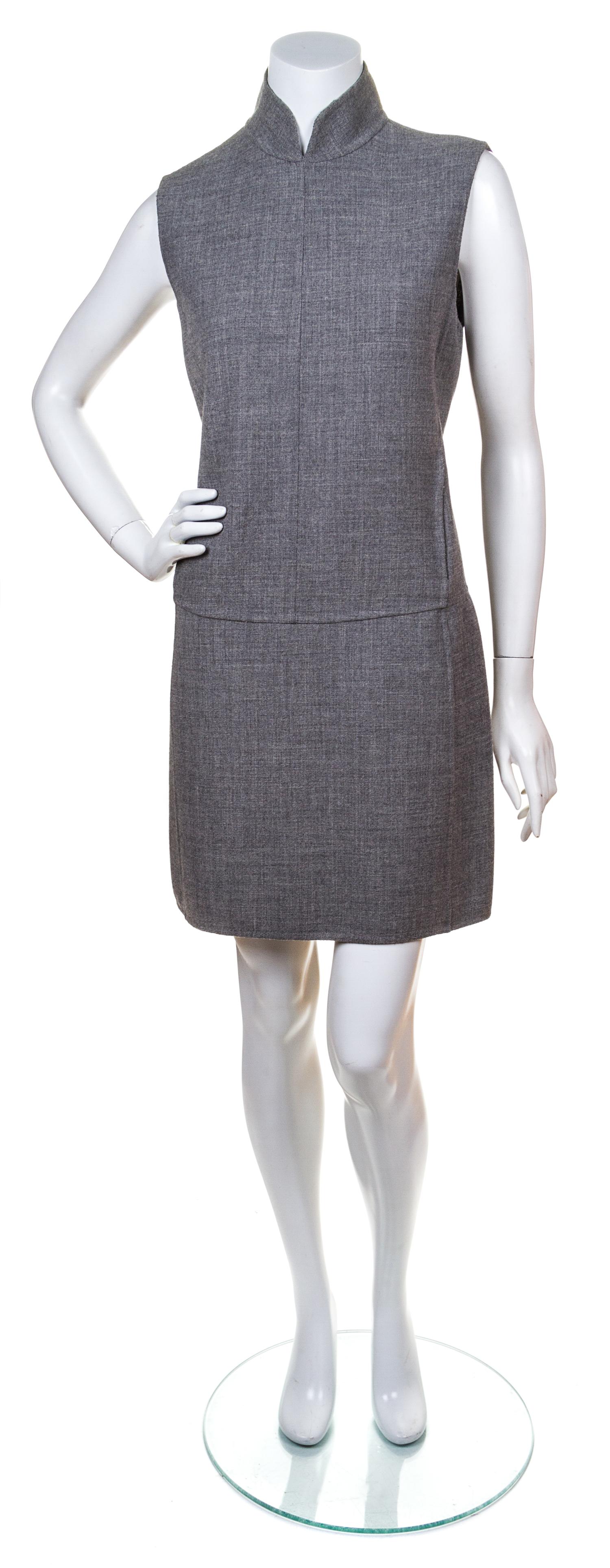 A Prada Grey Wool Sleeveless Dress,