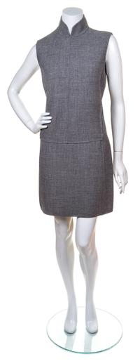 A Prada Grey Wool Sleeveless Dress,