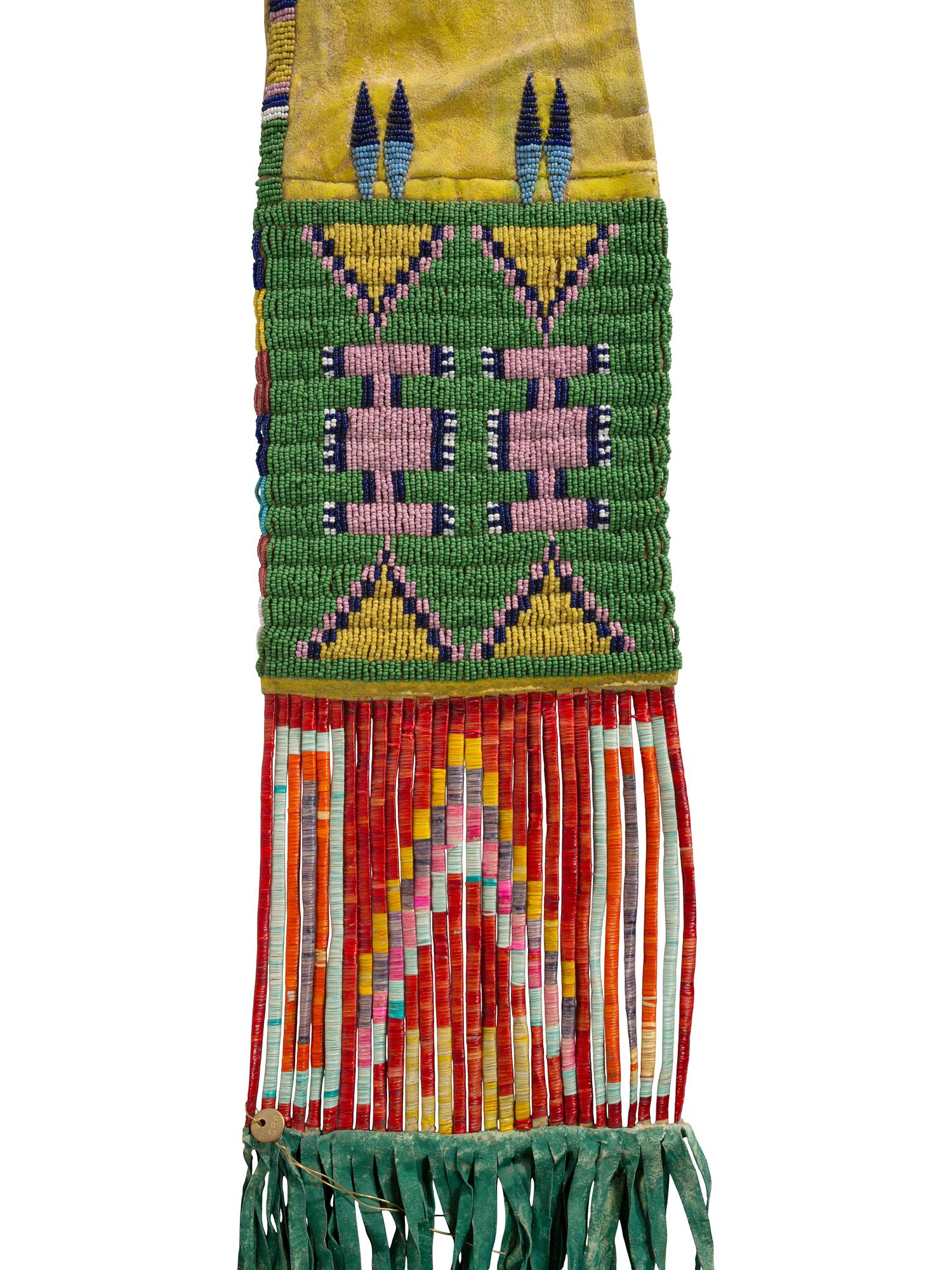 Yankton Sioux Beaded Hide Tobacco Bag