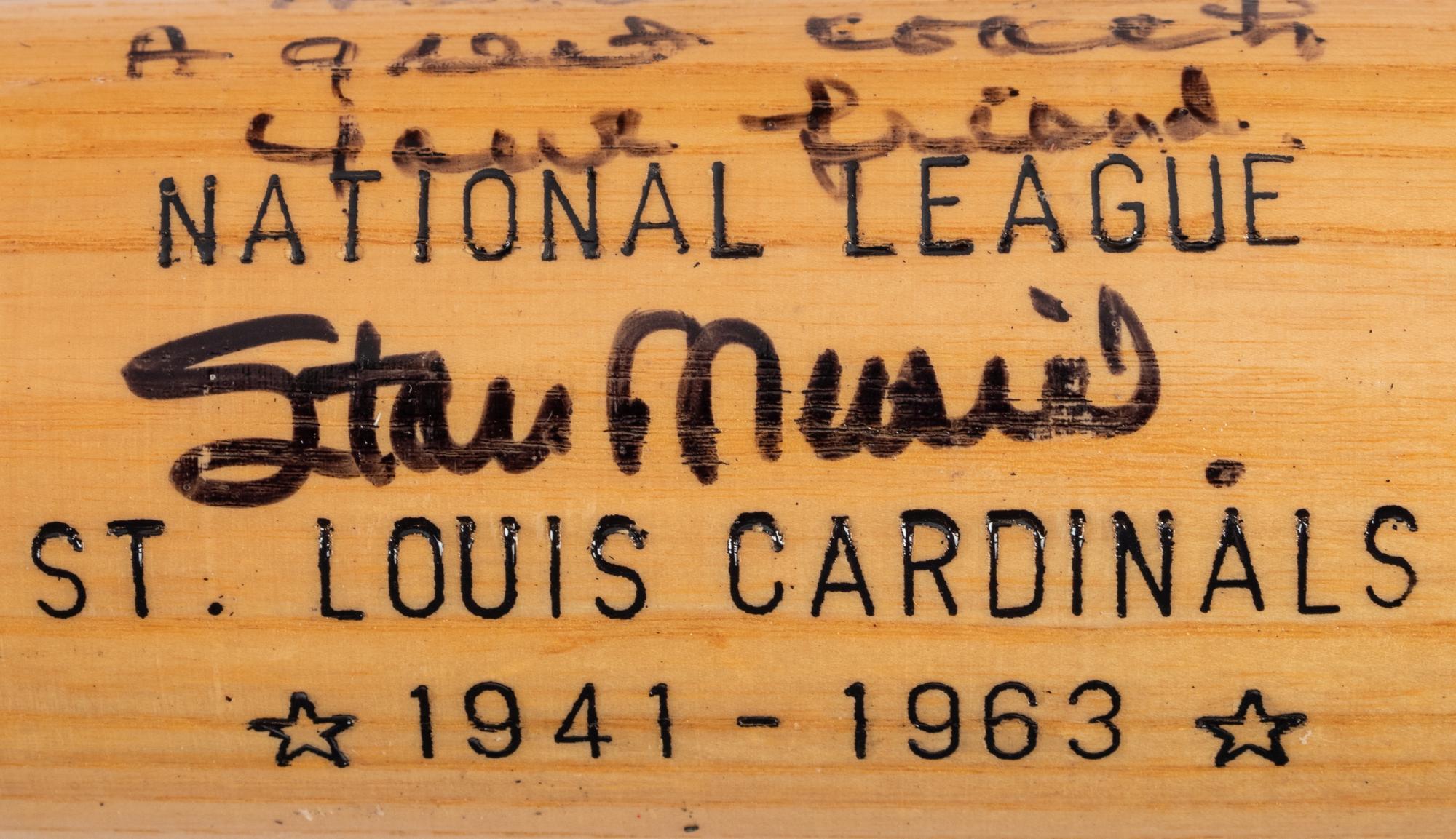 A Group of Stan Musial Signed Autograph Bats Gifted to Mike Ditka Formerly Displayed at Mike Ditka's Restaurant,