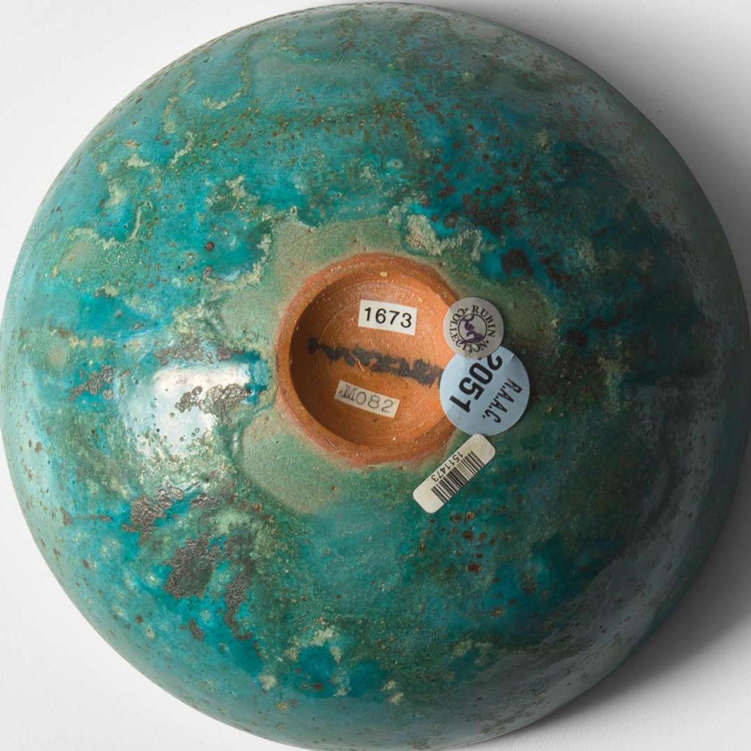 Gertrud Natzler (Austrian-American, 1908-1971) and Otto Natzler (Austrian-American, 1908-2007) Thick-Walled Turquoise Bowl, Los Angeles, California, USA, 1962
