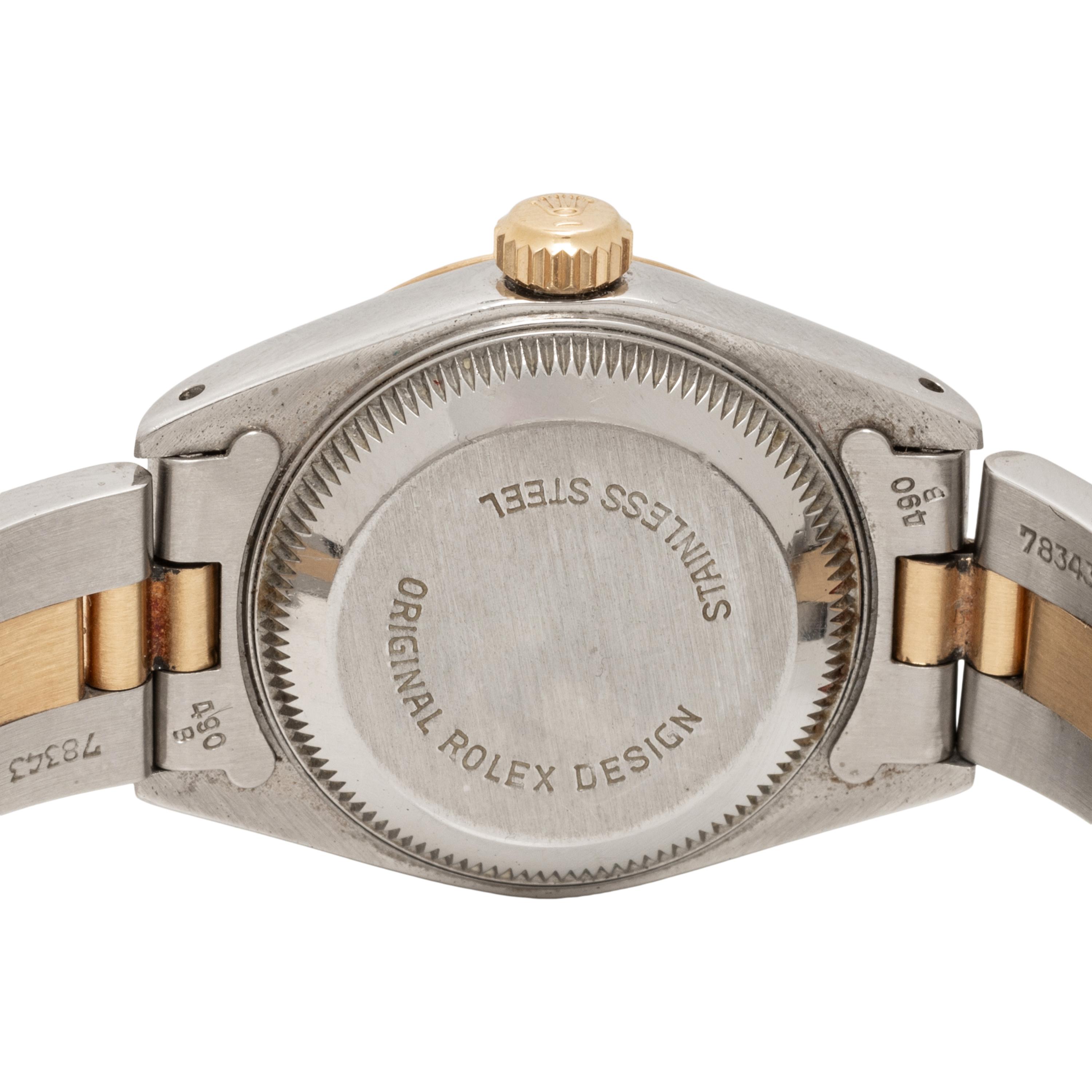 ROLEX, REF. 69173 STAINLESS STEEL AND 18K YELLOW GOLD 'LADY DATEJUST' WATCH