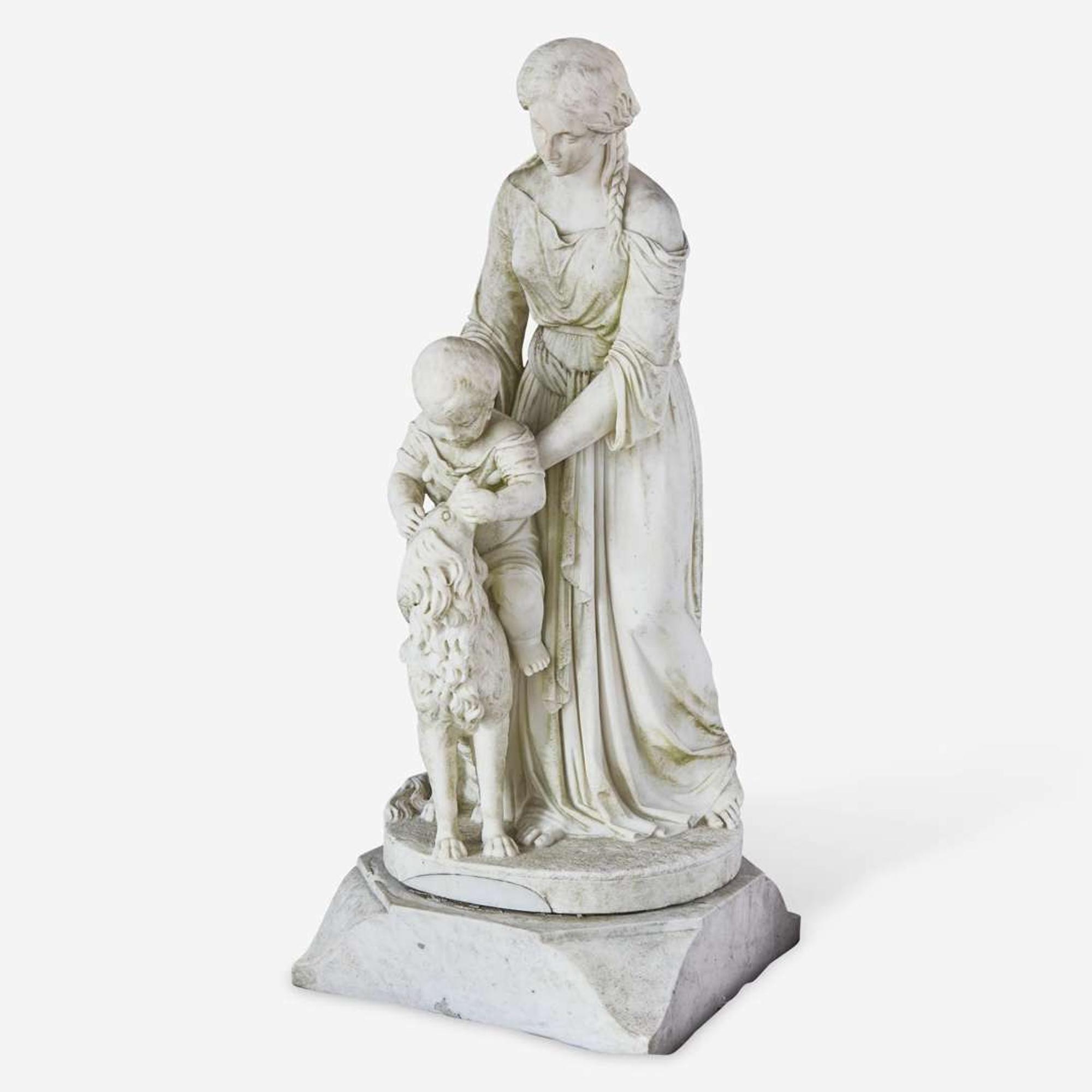 Italian School 19th century Mother with Child and Spaniel
