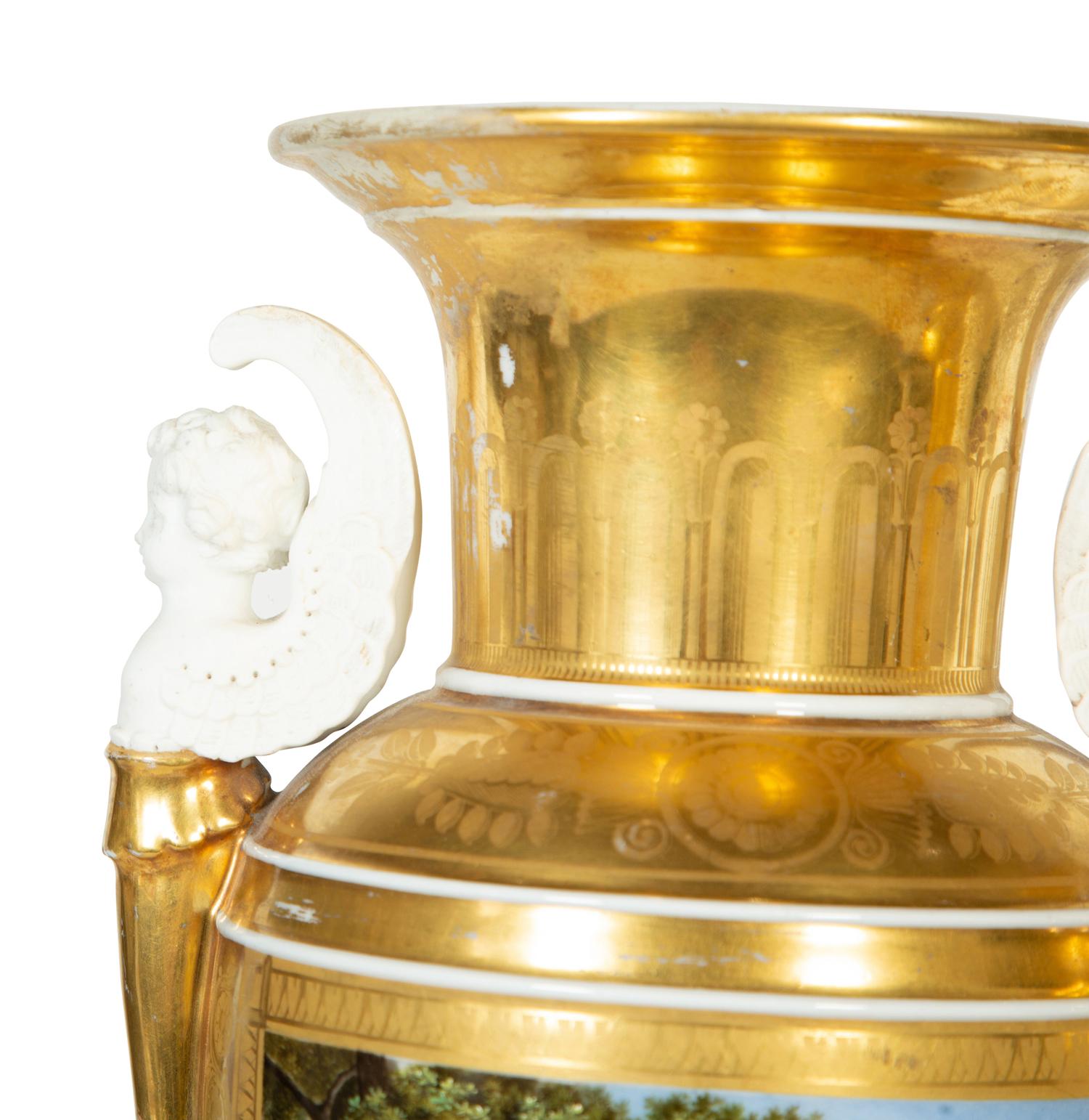 A Pair of Paris Porcelain Vases