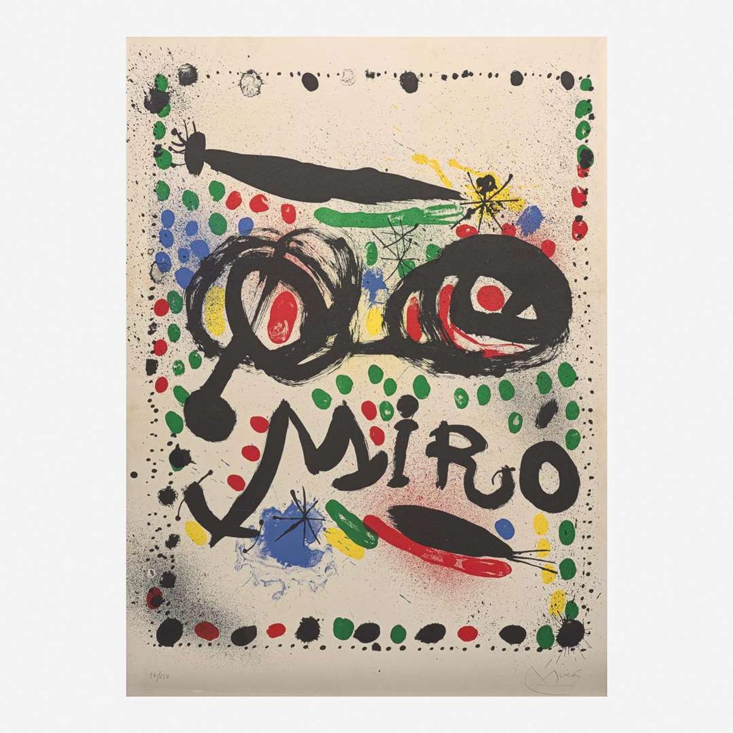 Joan Miró (Spanish, 1893-1983) Poster for the Exhibition 'Joan Miró Graphics,' Philadelphia Museum of Art