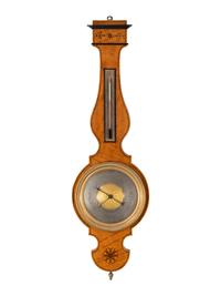 An English Satinwood Wheel Barometer