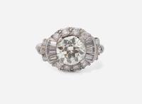 A Ladies Platinum and Diamond Ring, 2.22 Carat Round Brilliant-Cut Diamond, GIA Certified