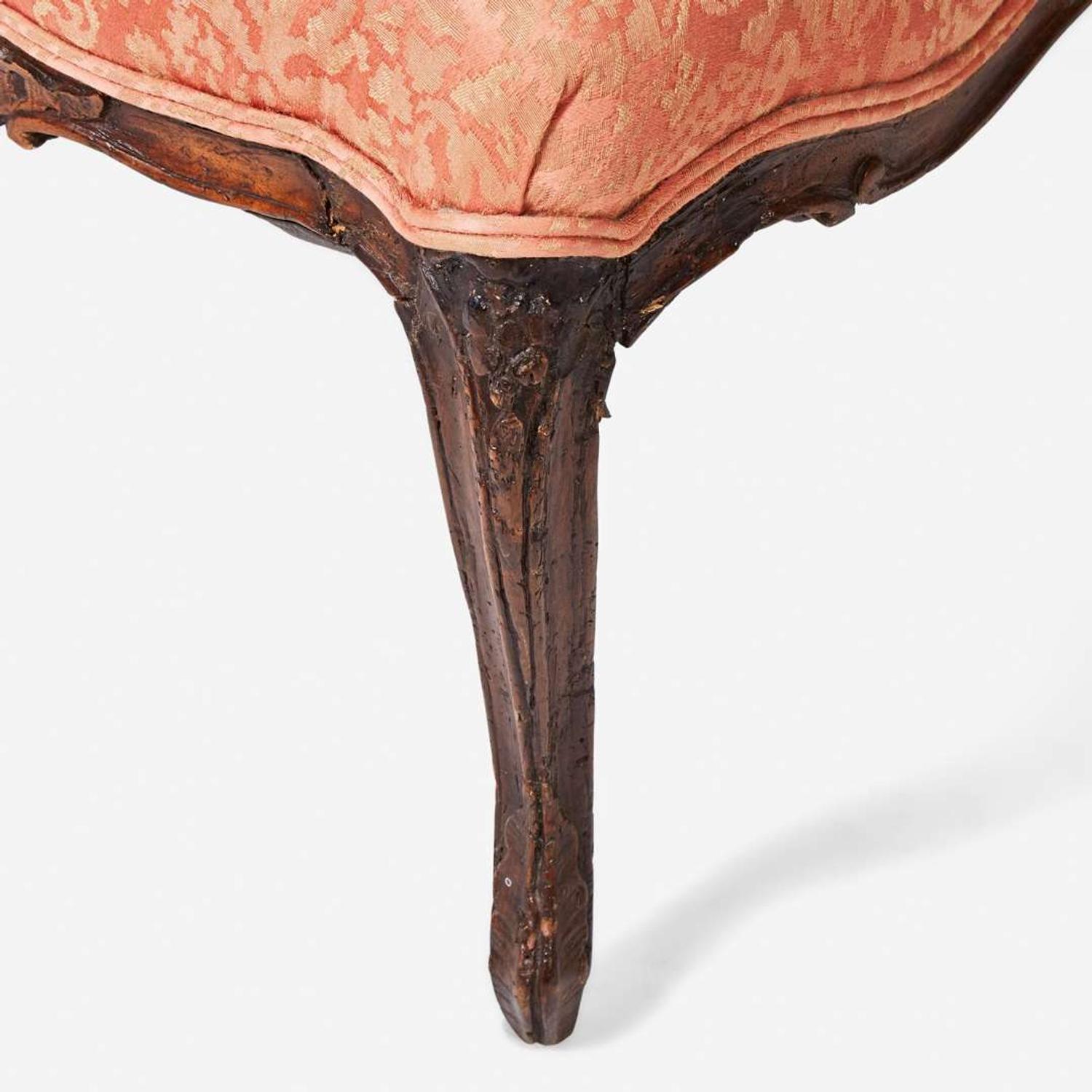 A Louis XV walnut chais à la reine circa 1750