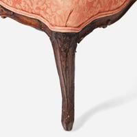 A Louis XV walnut chais à la reine circa 1750