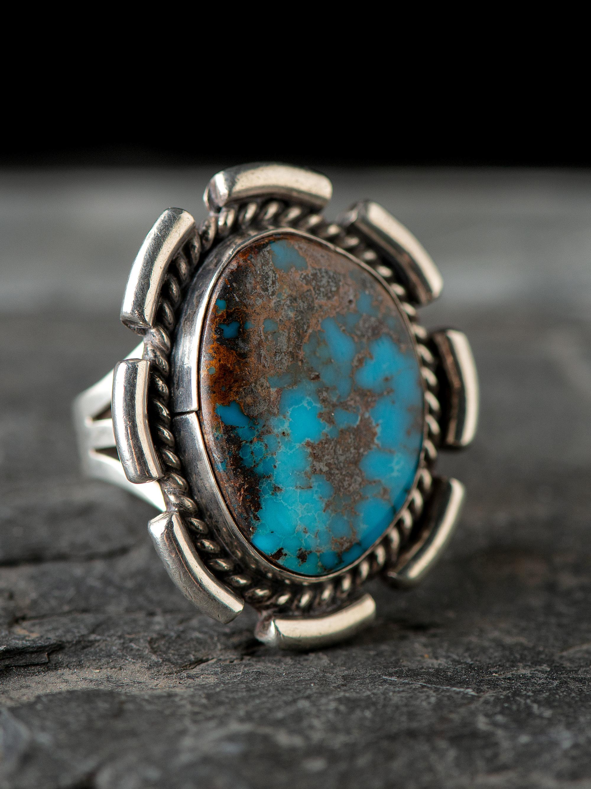 Sterling Silver and Bisbee Turquoise Ring