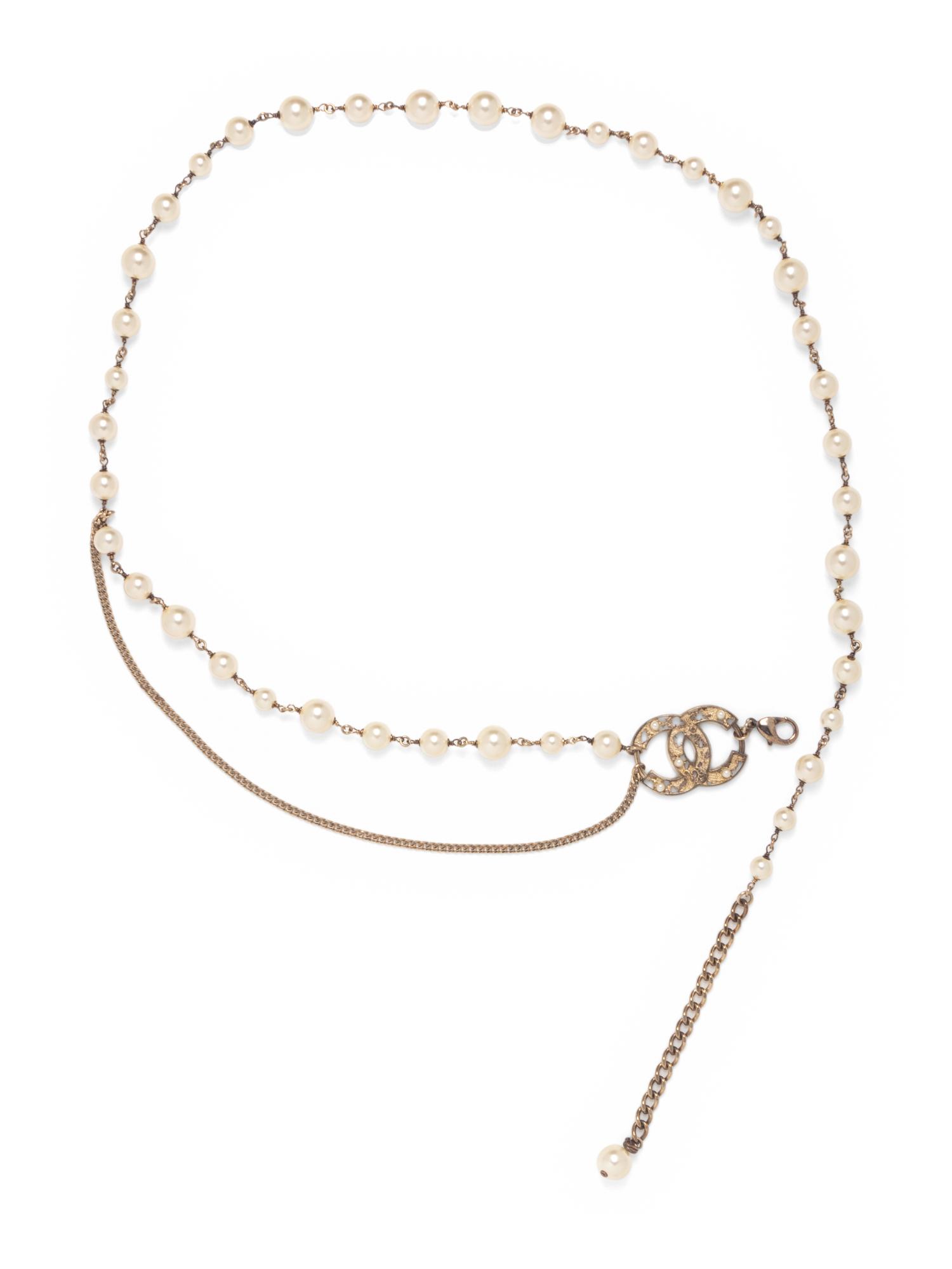 Chanel Faux Pearl Chain Belt